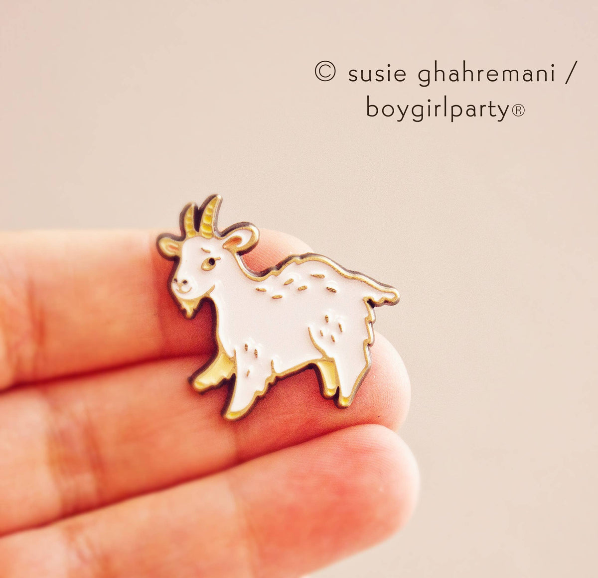Cute Mountain Goat Enamel Pin – Sipsey Wilder