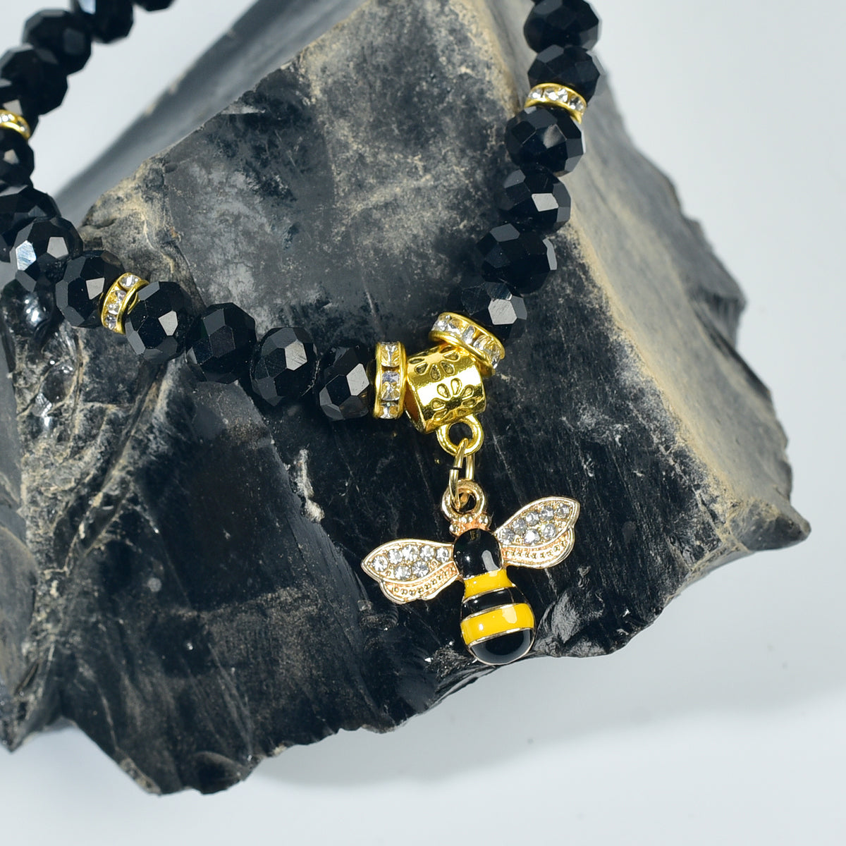 アクセサリー BEE Bee with Rhinestones Bead Bracelet – Sipsey Wilder