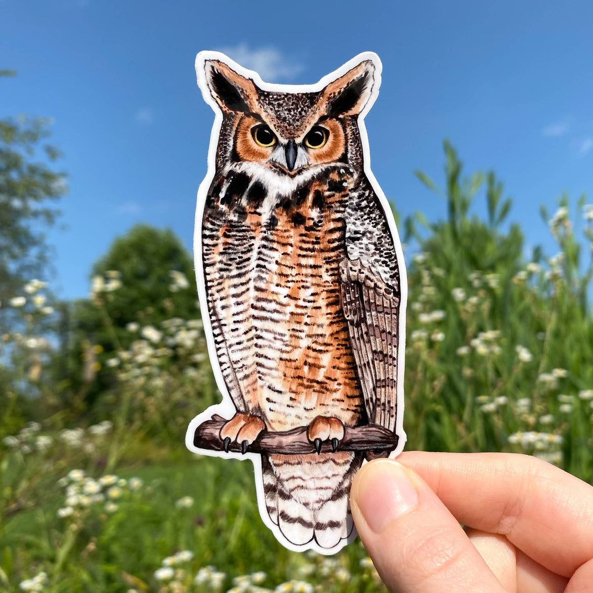 owlページです(^^) Great Horned Owl Vinyl Sticker – Sipsey Wilder