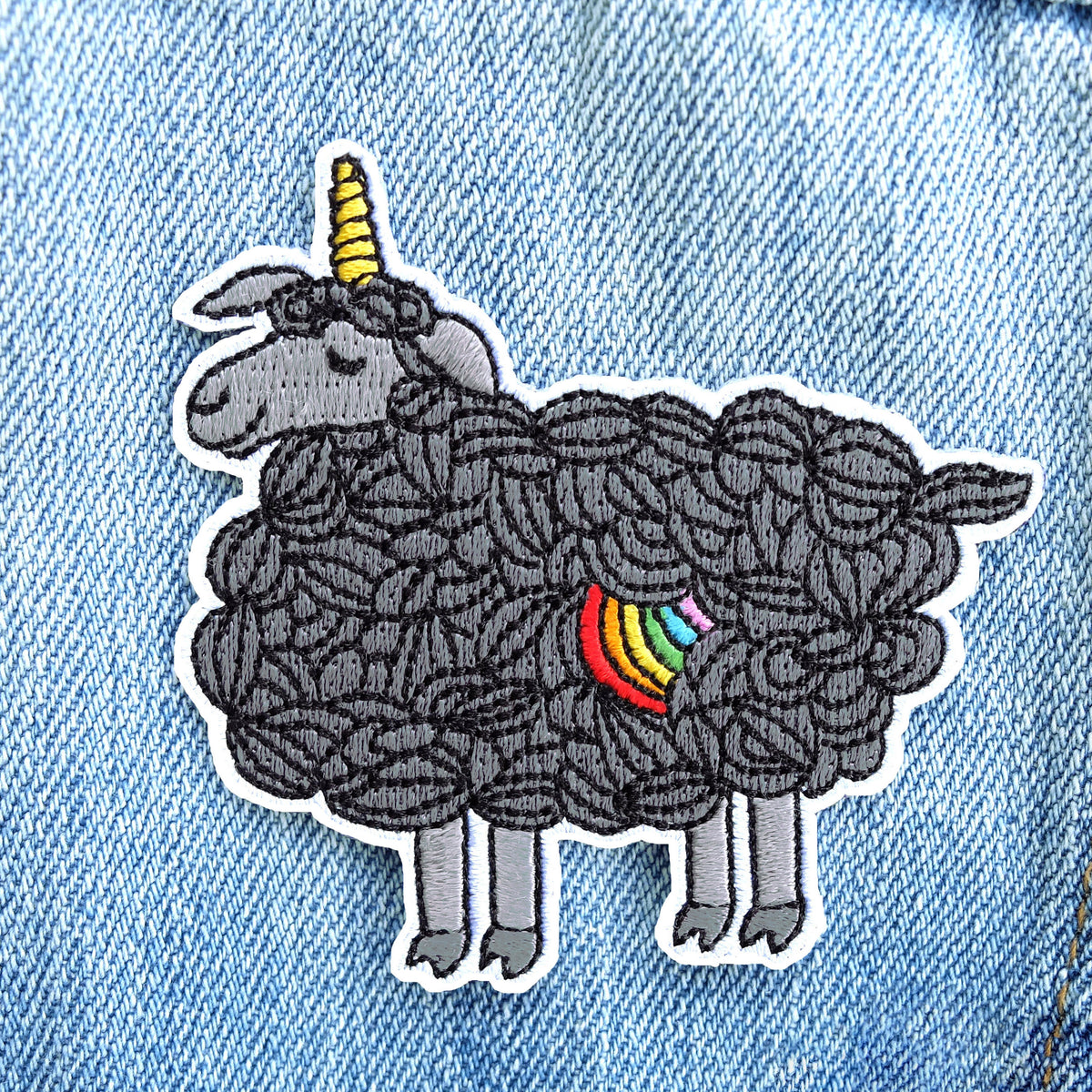 Black Sheep Unicorn Iron-on Patch – Sipsey Wilder
