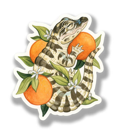 Sleeping Baby Gator Sticker