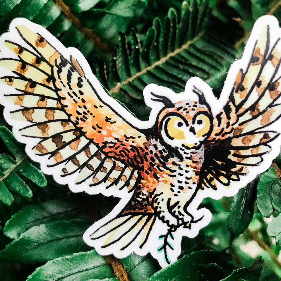 Owl Vinyl Sticker Sipsey Wilder