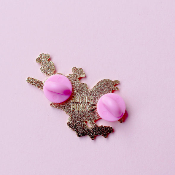 Blackbird & Flowers Enamel Pin