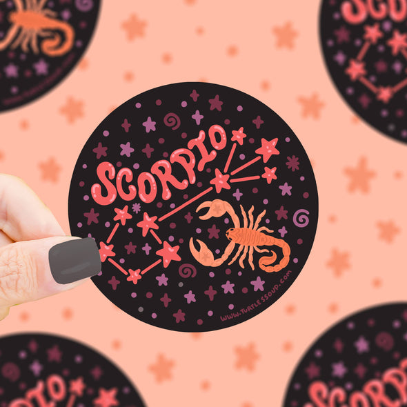 Scorpio Zodiac Vinyl Sticker (Holographic)