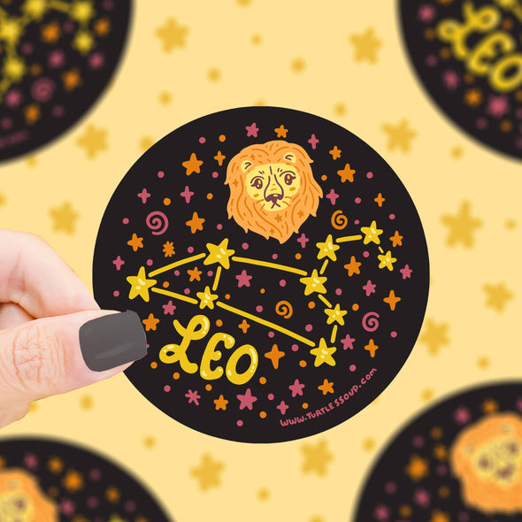 Leo Constellation Zodiac Vinyl Sticker (Holographic)