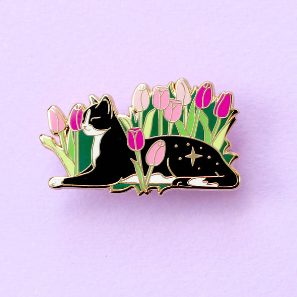 Tulip Cat Enamel Pin