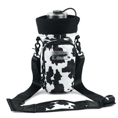 Cow Print Water Bottle Carrier