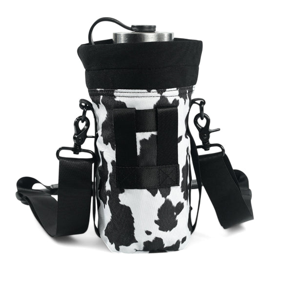 Cow Print Water Bottle Carrier