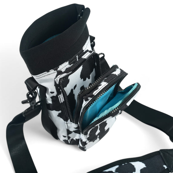 Cow Print Water Bottle Carrier