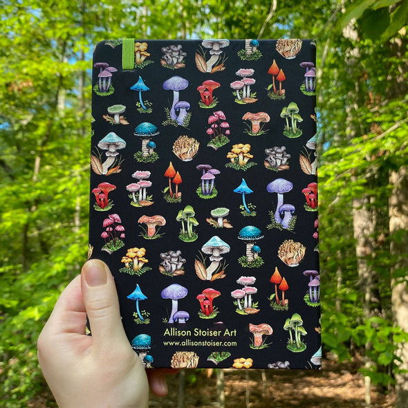 Rainbow Mushrooms A5 Hardcover Journal