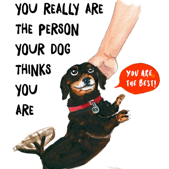 Best Dog Person Thank You Card