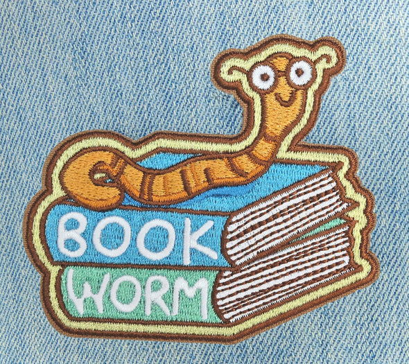 Bookworm Iron-On Patch