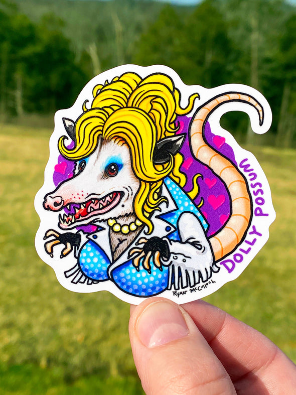 Dolly Possum 3D Vinyl Sticker
