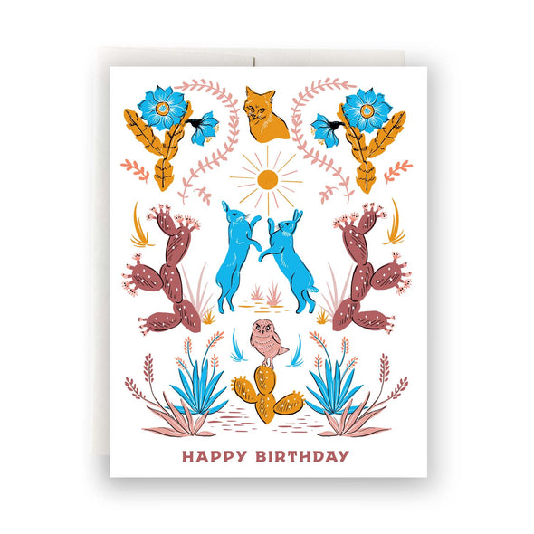Desert Folk Birthday Greeting Card