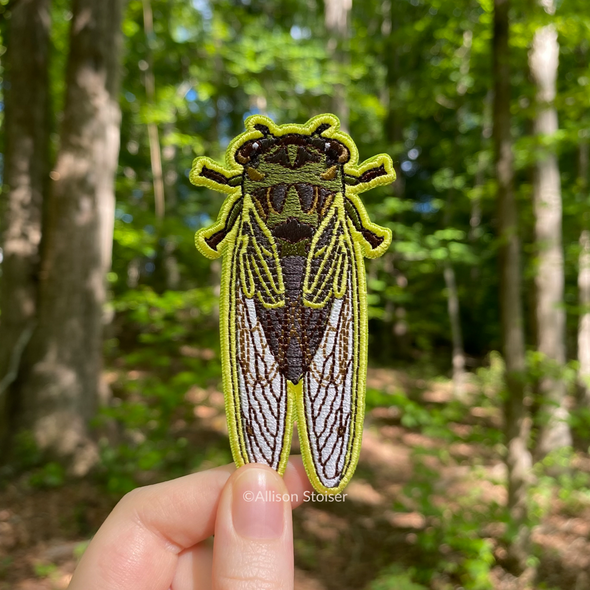 Linne’s Cicada Iron-On Embroidered Patch