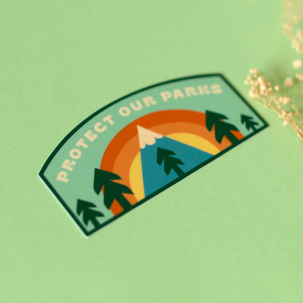 Protect our Parks Rainbow Forest Vinyl Sticker