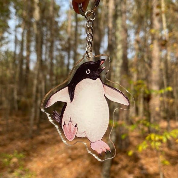 Adelie Penguin Double-Sided Acrylic Keychain