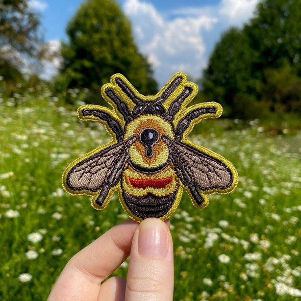 Rusty Patched Bumblebee Iron-On Embroidered Patch