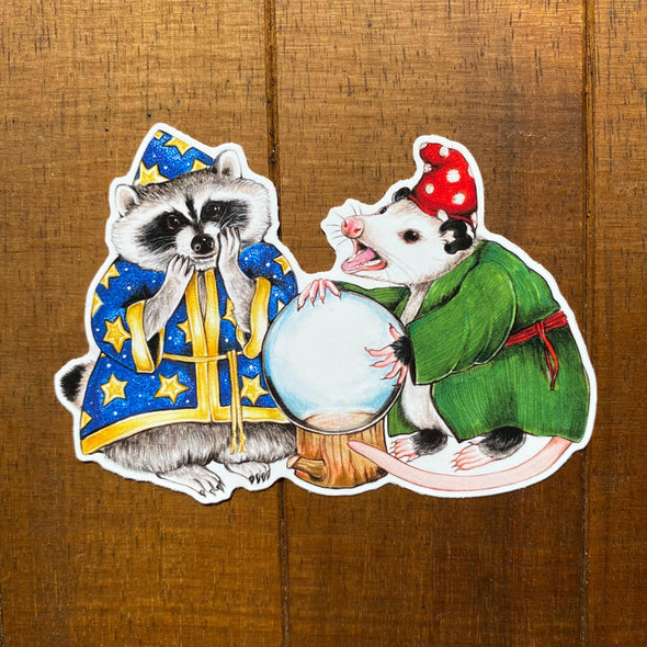 Fortuneteller Opossum & Raccoon Sticker