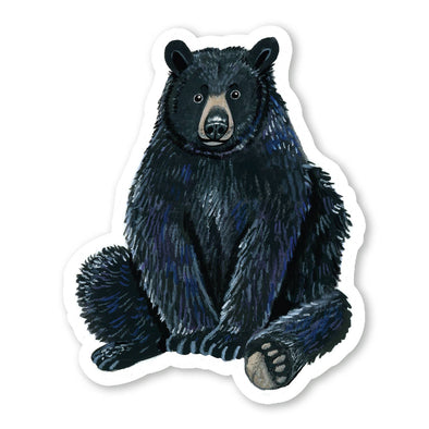 Sitting Black Bear Sticker
