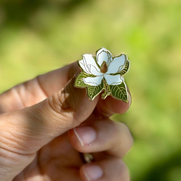 Magnolia Floral Lapel Pin