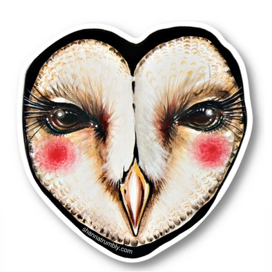 Barn Owl Face Sticker
