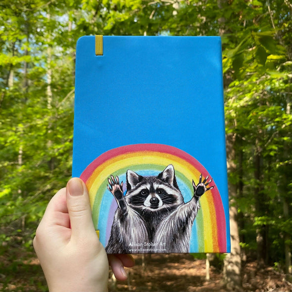 Rainbow Raccoon Pride A5 Hardcover Journal