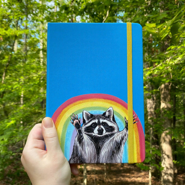 Rainbow Raccoon Pride A5 Hardcover Journal