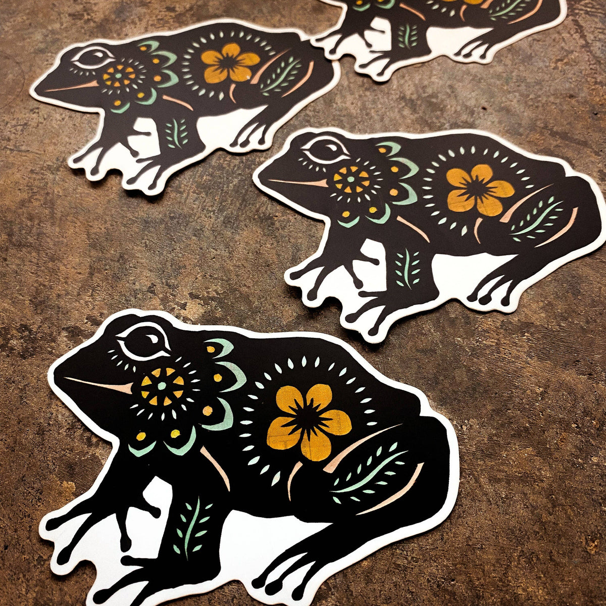 Yellow Frog Sticker Decorative Frog Vinyl Sticker – Sipsey Wilder