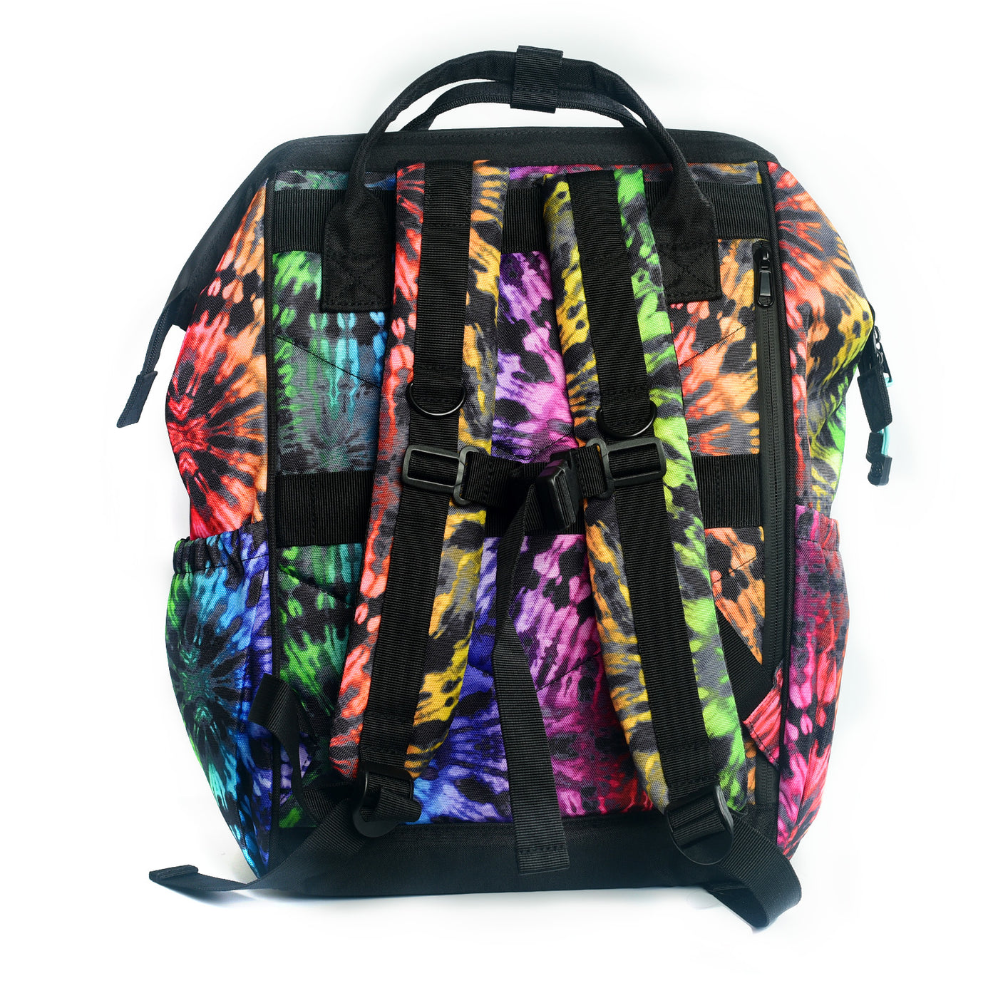 backpack laptop green pink tie die Rainbow Tie-Dye Laptop Backpack – Sipsey Wilder