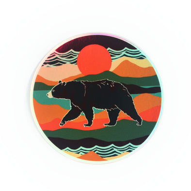 Holographic Bear Country Sticker