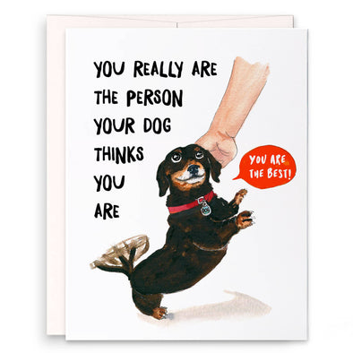 Best Dog Person Thank You Card