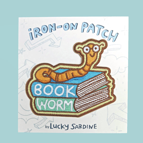 Bookworm Iron-On Patch