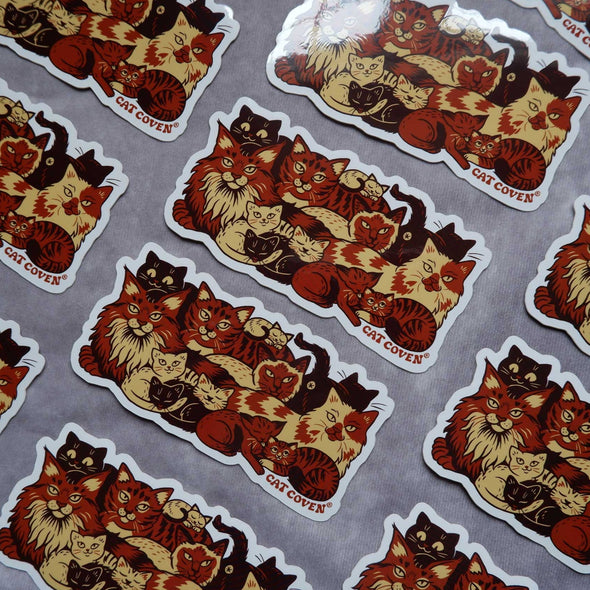 Clutter of Cats Vinyl Sticker