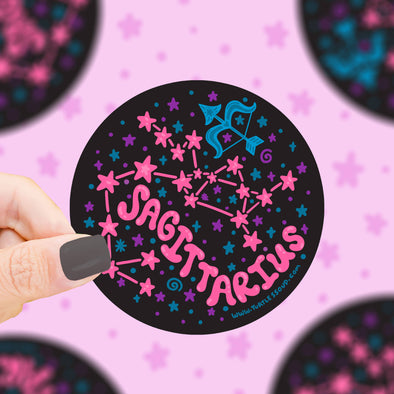 Sagittarius Constellation Zodiac Vinyl Sticker (Holographic)