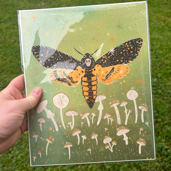 Death's Head Moth Art Print (8" x 10")