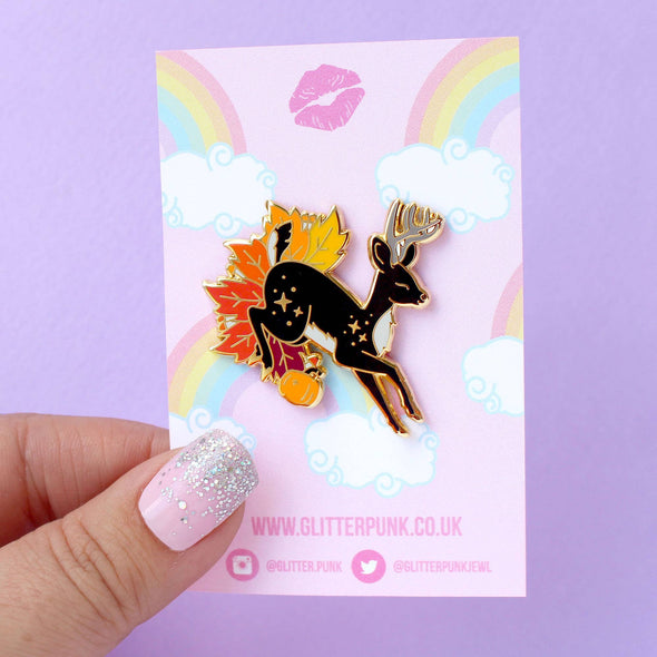 Autumn Deer Enamel Pin