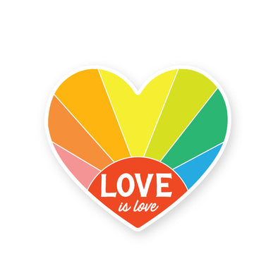 Love is Love Rainbow Heart Sticker