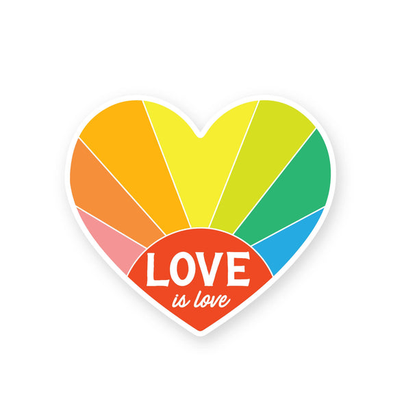 Love is Love Rainbow Heart Sticker