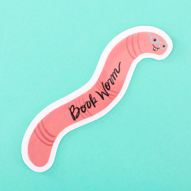 Bookworm Vinyl Sticker