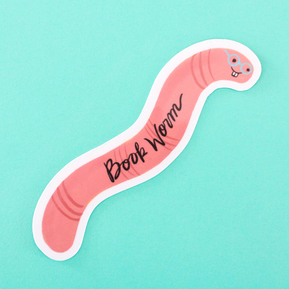Bookworm Vinyl Sticker