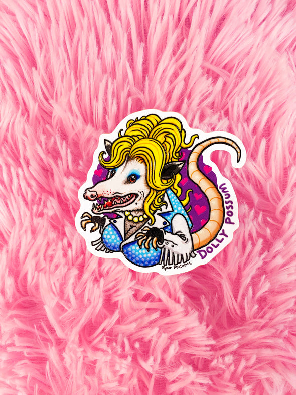 Dolly Possum 3D Vinyl Sticker
