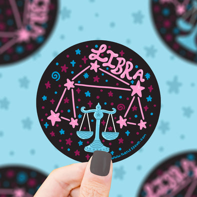 Libra Constellation Zodiac Vinyl Sticker (Holographic)