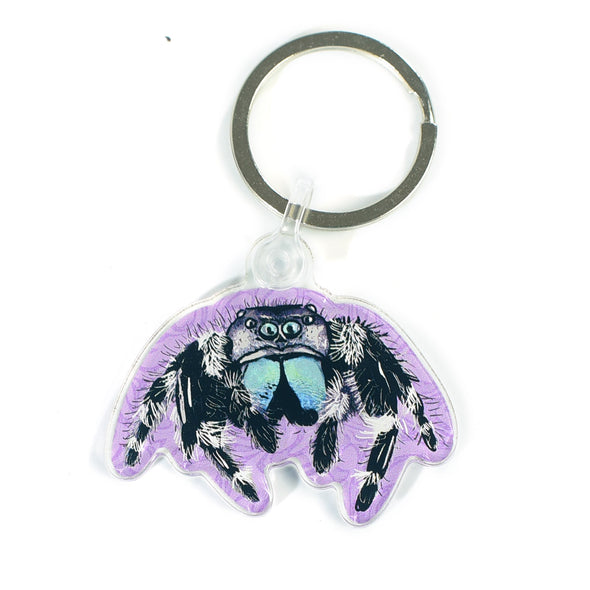 Jumping Spider Acrylic Keychain