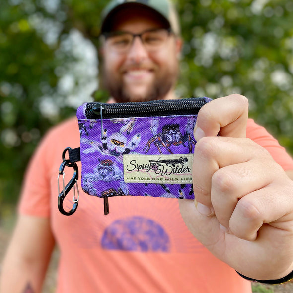 Jumping Spiders Clip Wallet