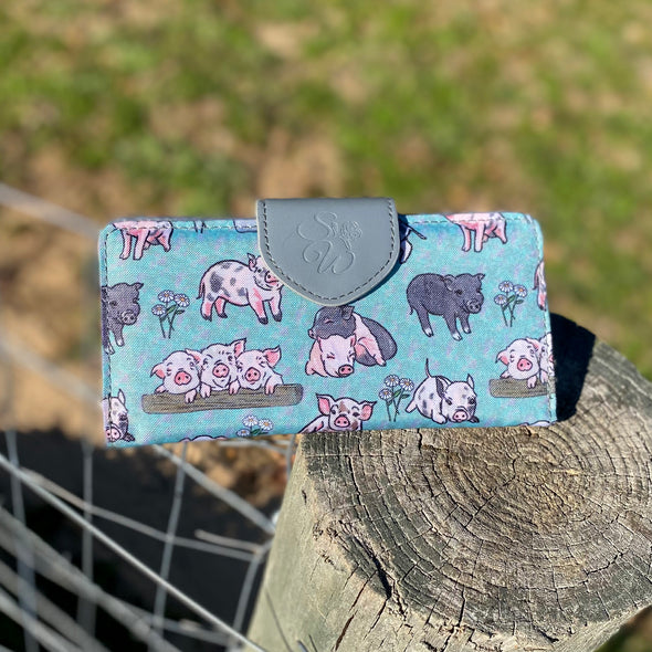 Piggy Patch Long Wallet