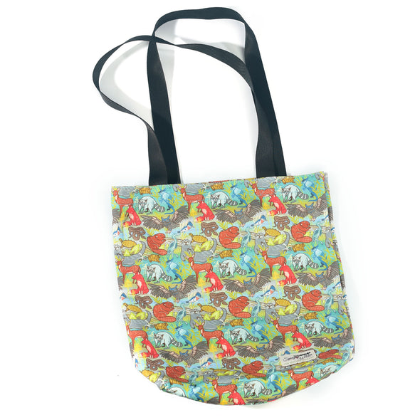 Creek Critters Canvas Shopping Tote