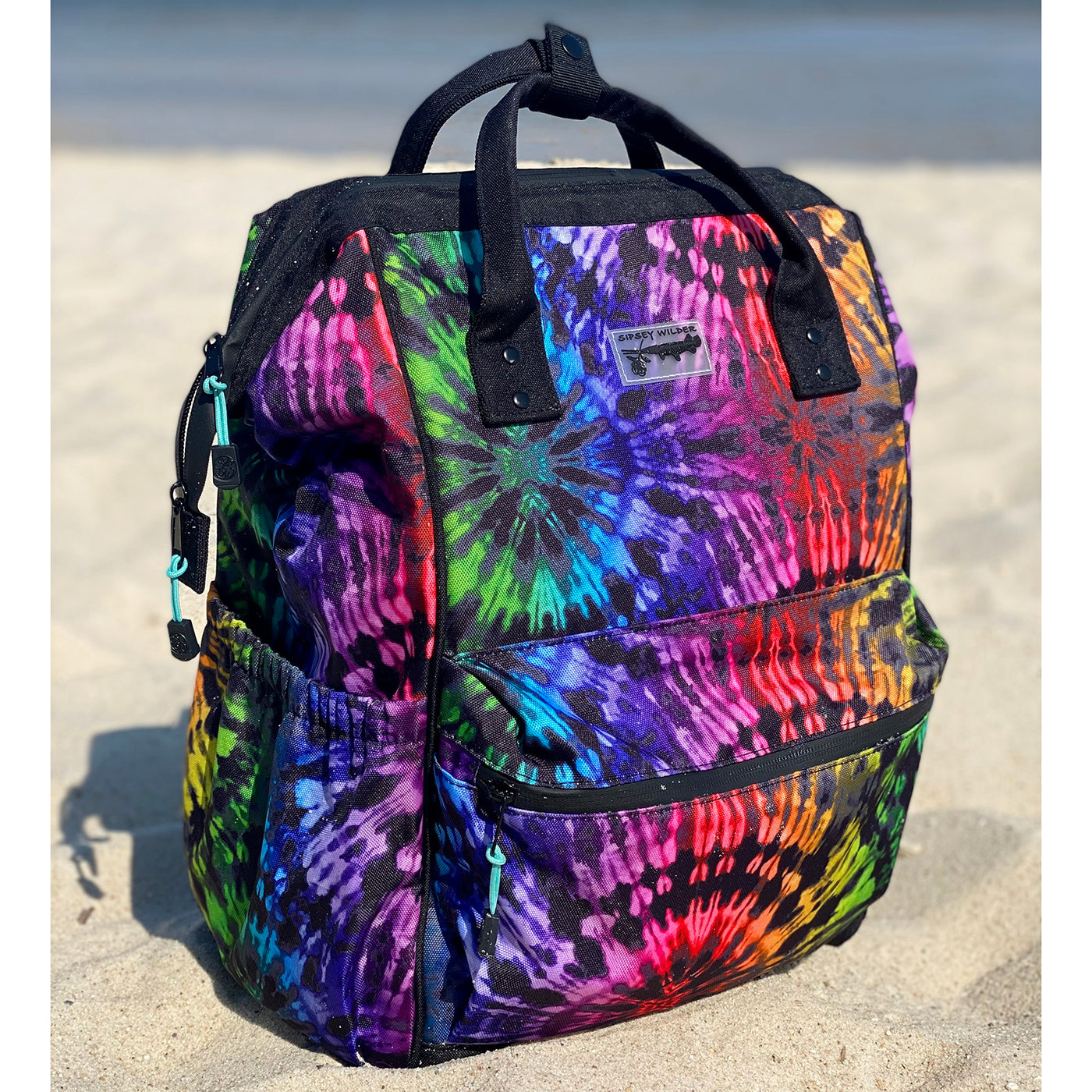 tie dye book bag jansport Rainbow Tie-Dye Laptop Backpack – Sipsey Wilder