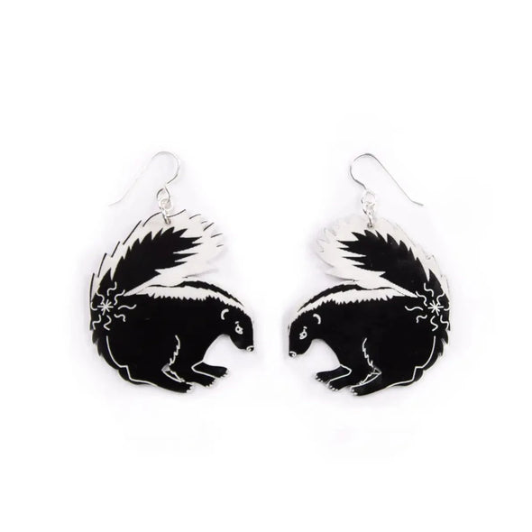 Skunk Acrylic Earrings