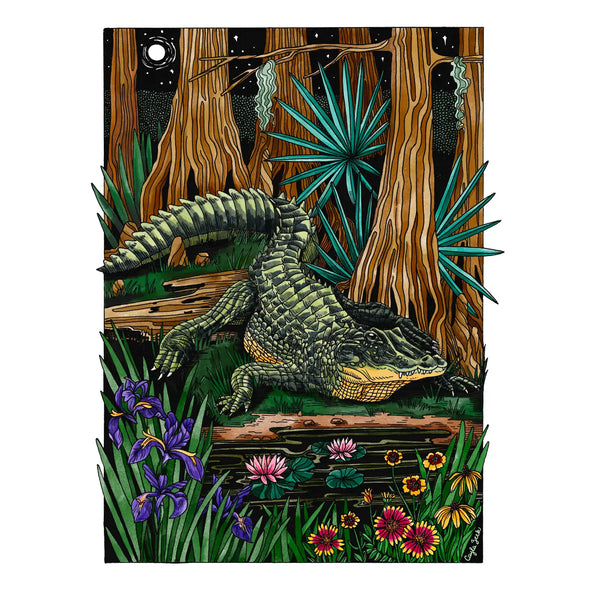 Alligator Art Print (8" x 10")